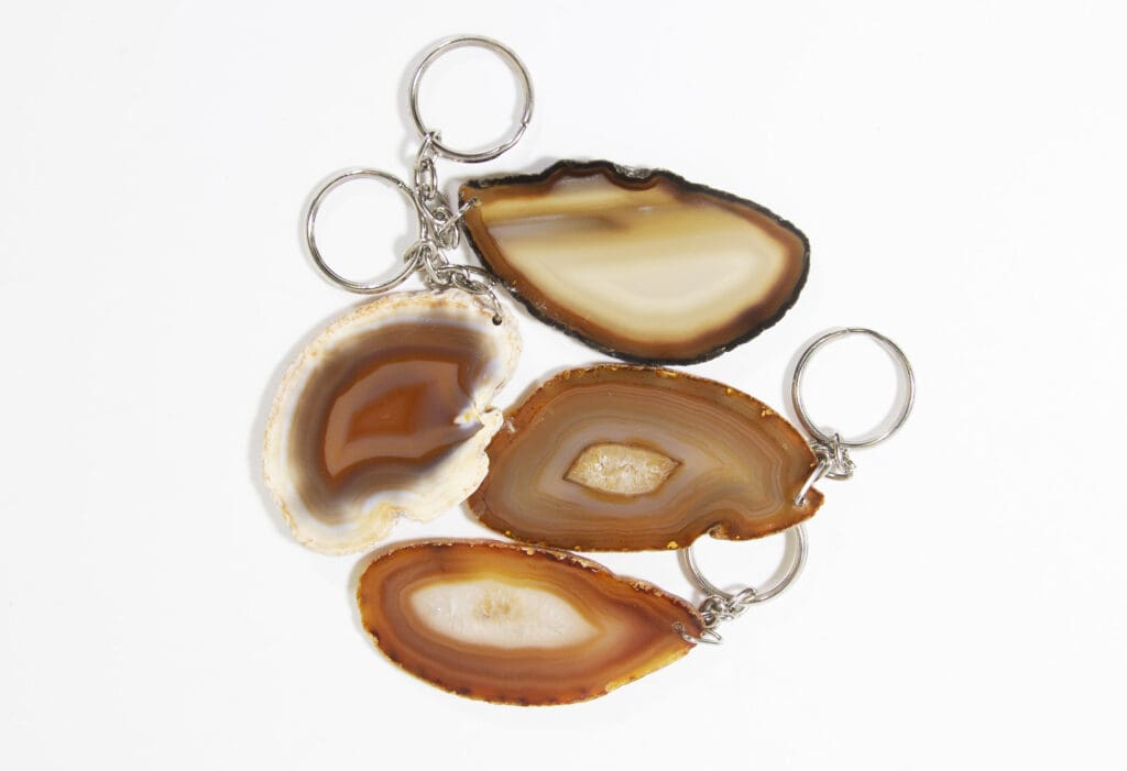 Agate Slab Key Chain