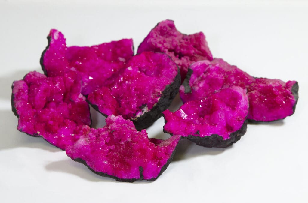 Pink Dyed Opened Moroccan Geode Half (Large)