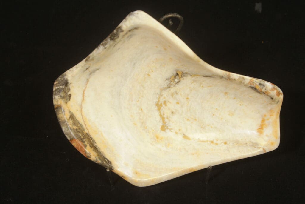 Aragonite Bowl, Natural Edge
