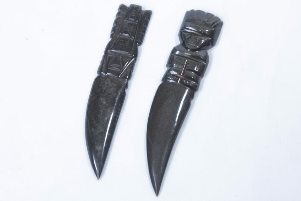 Black Gold Obsidian Letter Opener