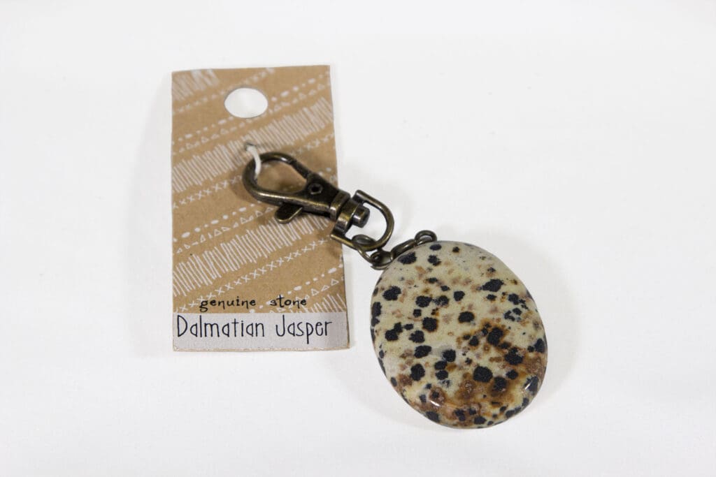 Dalmatian Jasper Wish Stone Charm