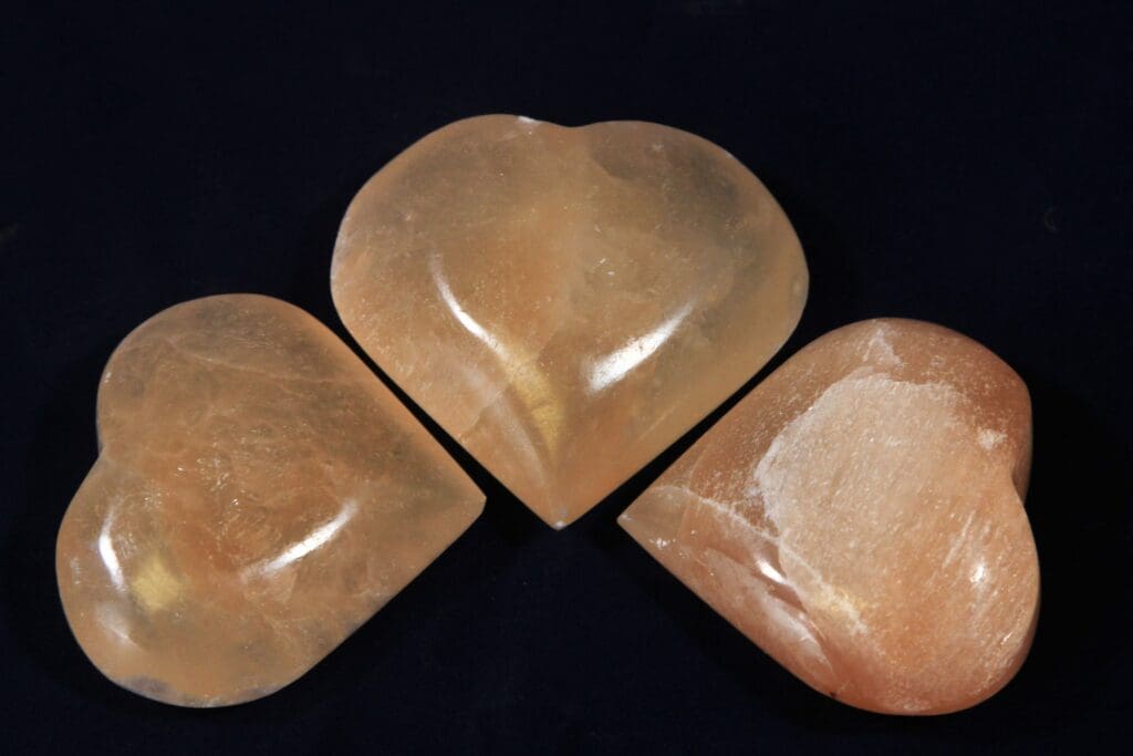 Orange Selenite Heart
