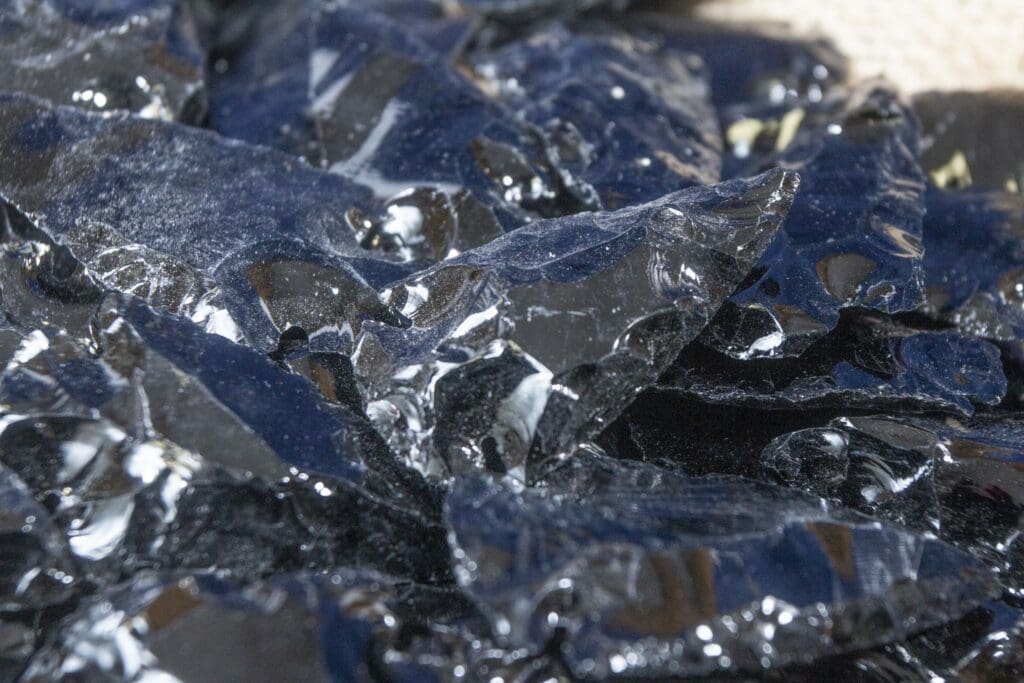 10 Pack Black Obsidian Arrowheads 1 1/2"