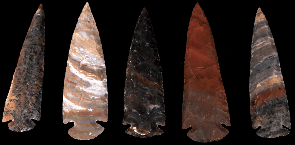 Single Fancy Jasper 6 Inch Arrowhead