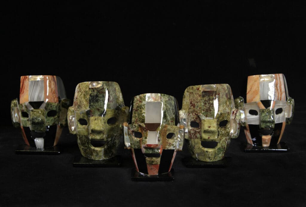Assorted Mayan/Aztec Decorative Inlay Masks (One Mask) Medium