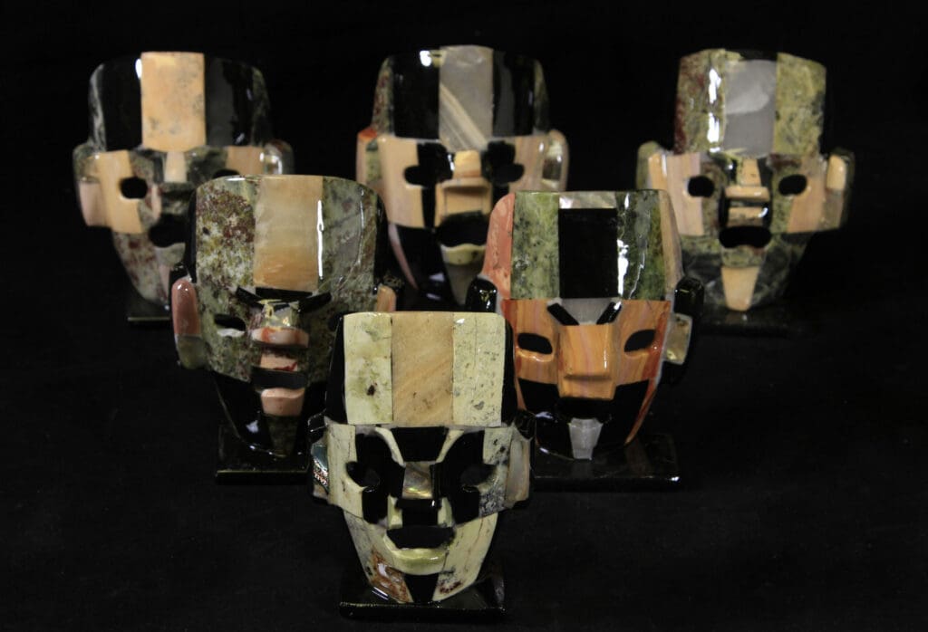 Assorted Mayan/Aztec Decorative Inlay Masks (One Mask) Large