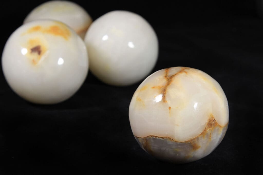 White Onyx Orbs (Individual Piece)