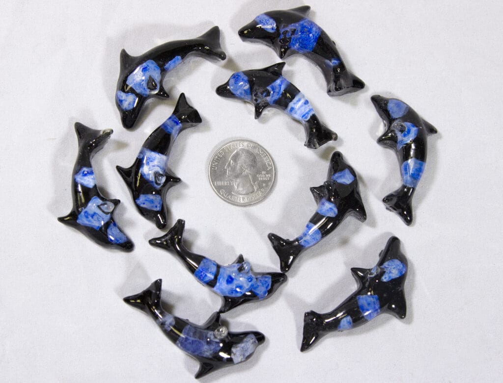 Baby Blue Semi Precious Dolphin