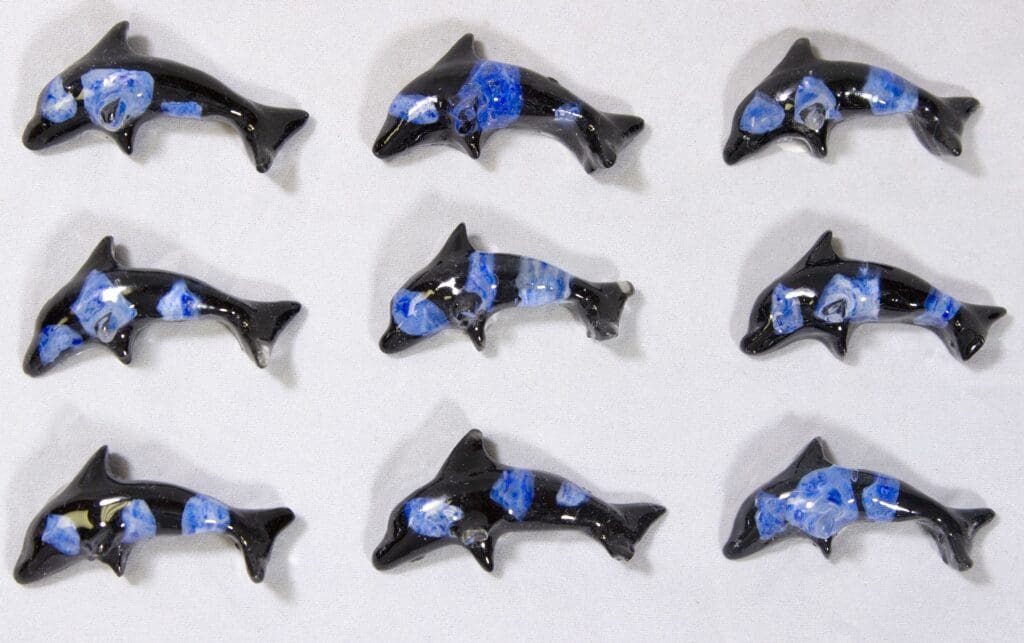 Baby Blue Semi Precious Dolphin