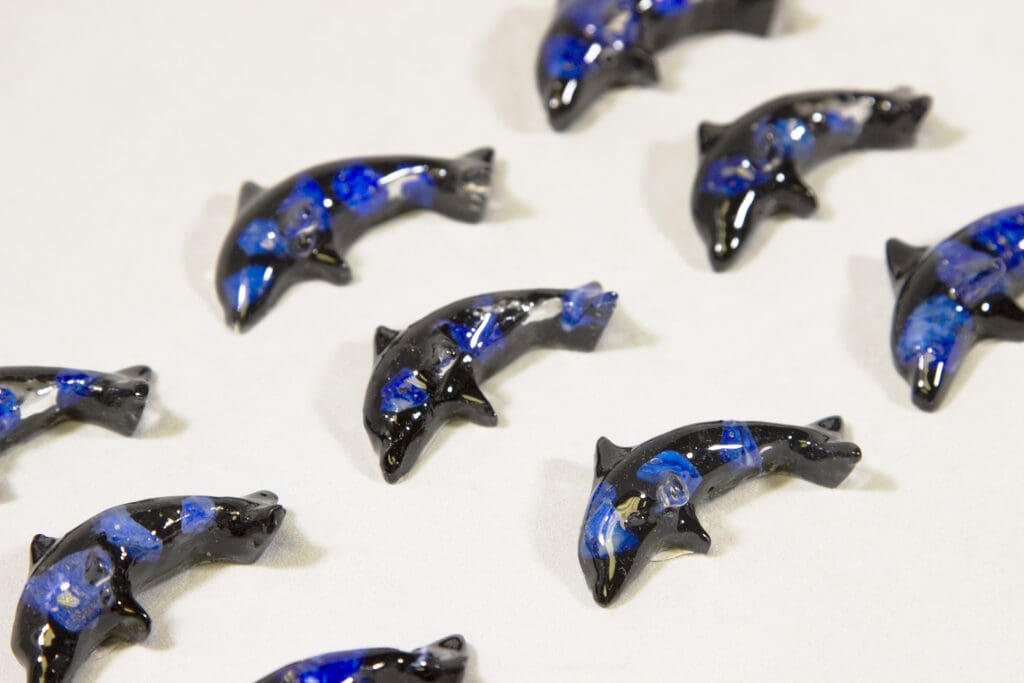Baby Dark Blue Semi Precious Dolphin