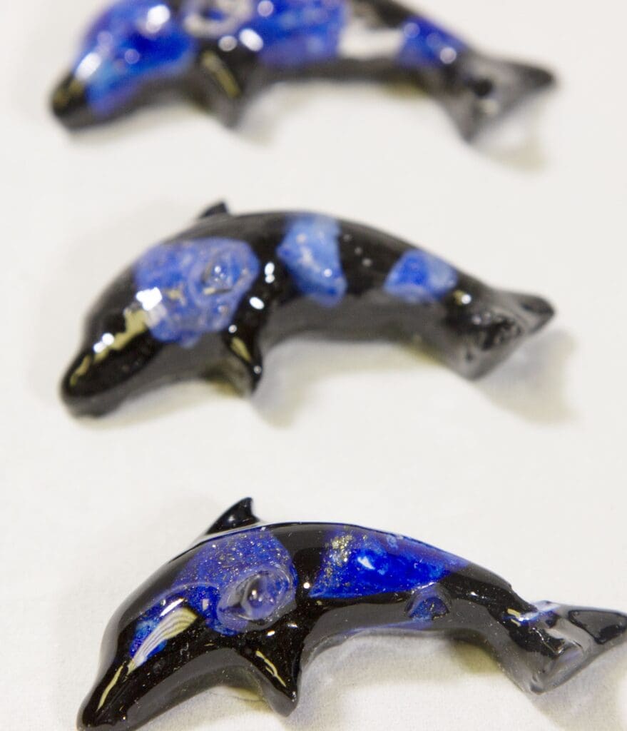Baby Dark Blue Semi Precious Dolphin