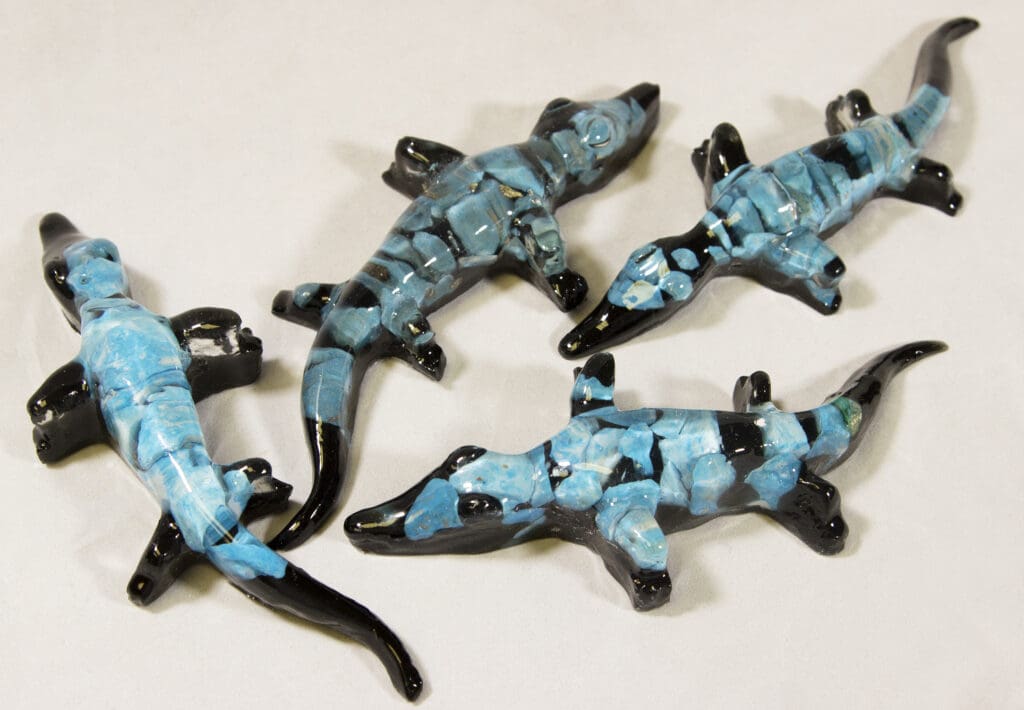 Blue Semi Precious Alligator