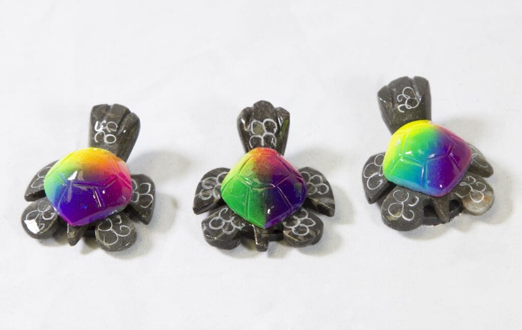 Multicolor Marble Turtle Magnet 1.5" (One Magnet)
