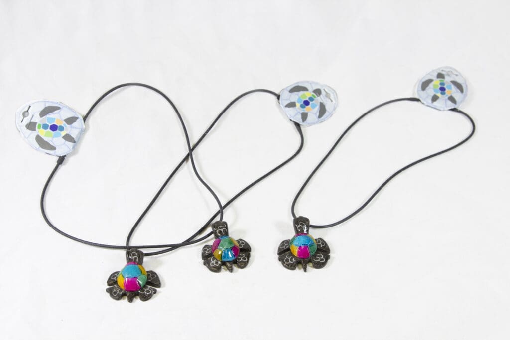 Tic Tac Multicolor Marble Necklace 2"