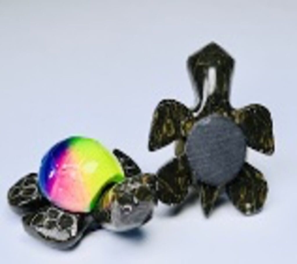 Multicolor Marble Turtle Magnet 1.5" (One Magnet)