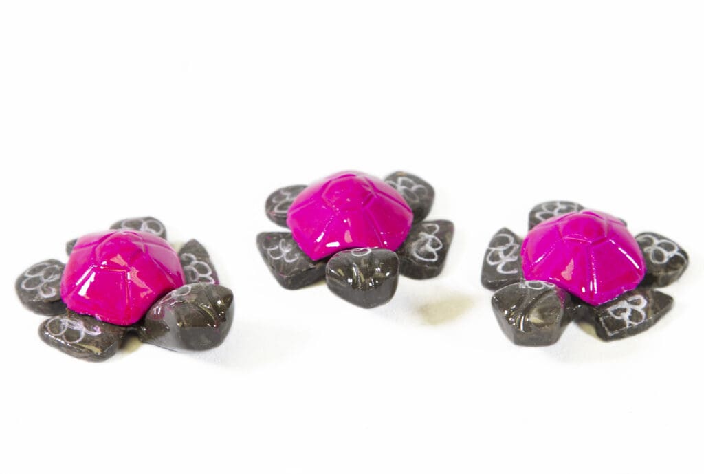 Pink Marble Turtle 1.5" (One Turtle)