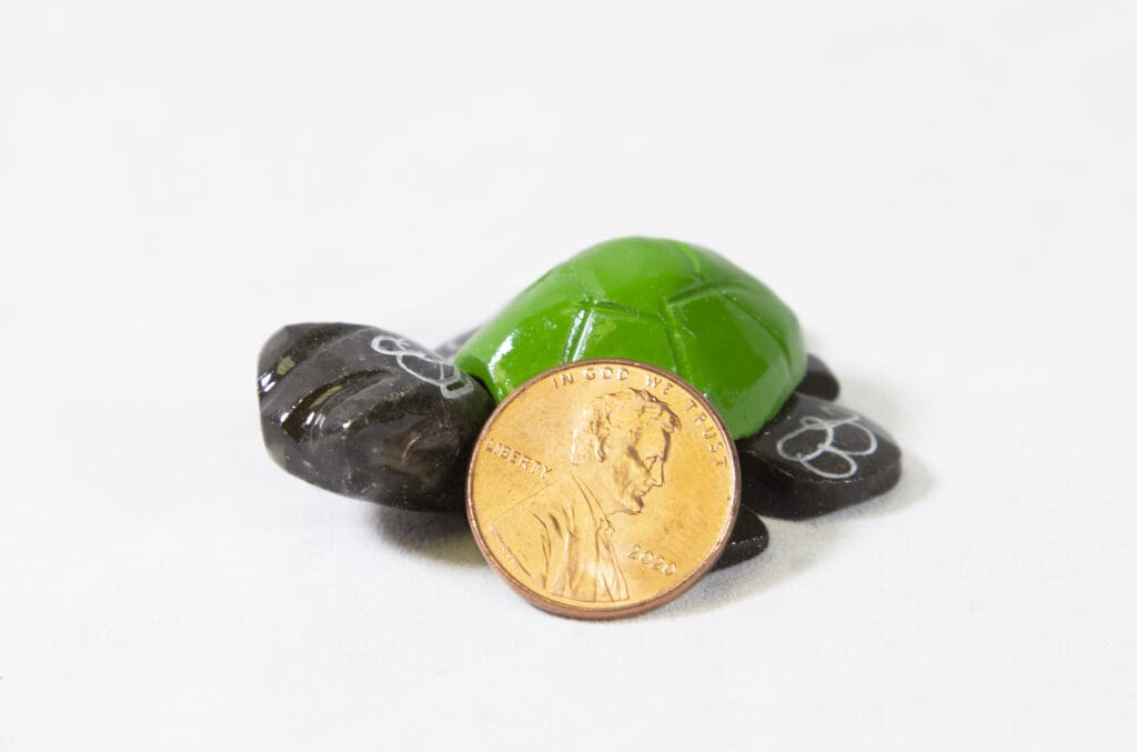 Green Marble Turtle 1.5" (One Turtle)