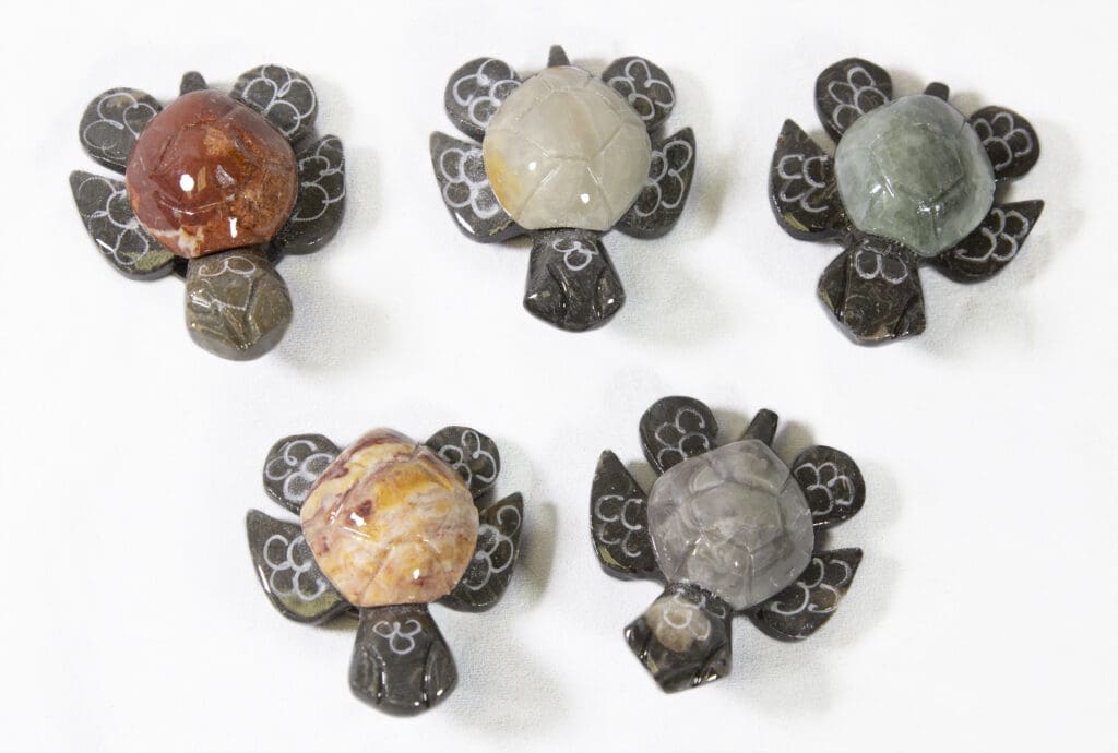 Natural Marble Turtle Magnet 1.5" (One Magnet)
