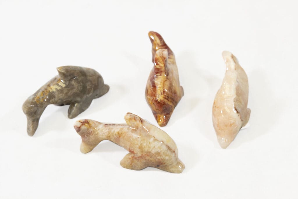 Natural Marble Dolphin 2" (One Dolphin)
