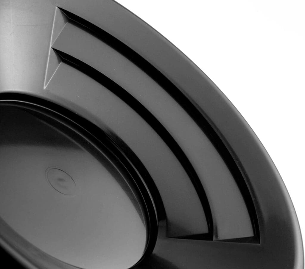 10" Black Plastic Gold Mining Pan with Two Types of Riffles (One Pan)