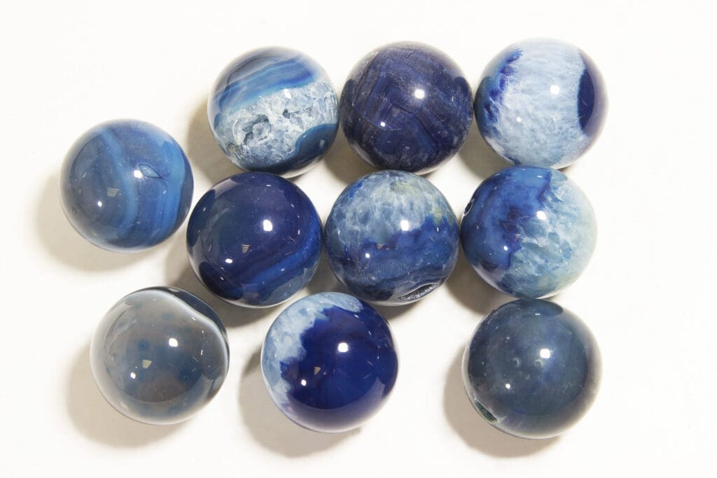 Dyed Blue Agate Sphere