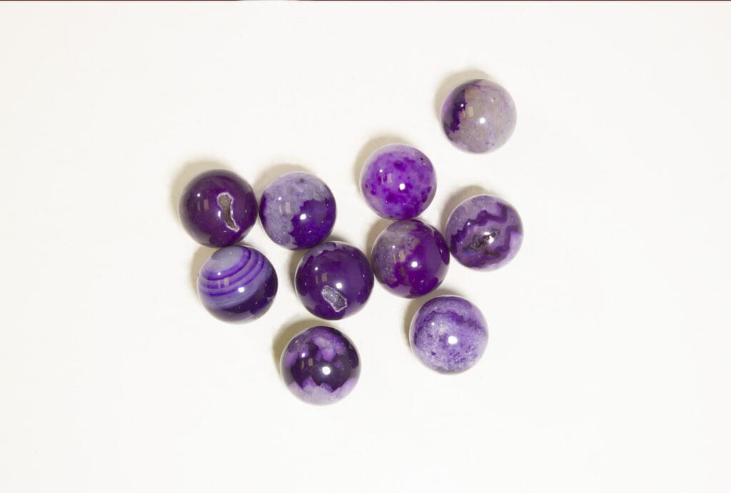Dyed Purple Agate Sphere