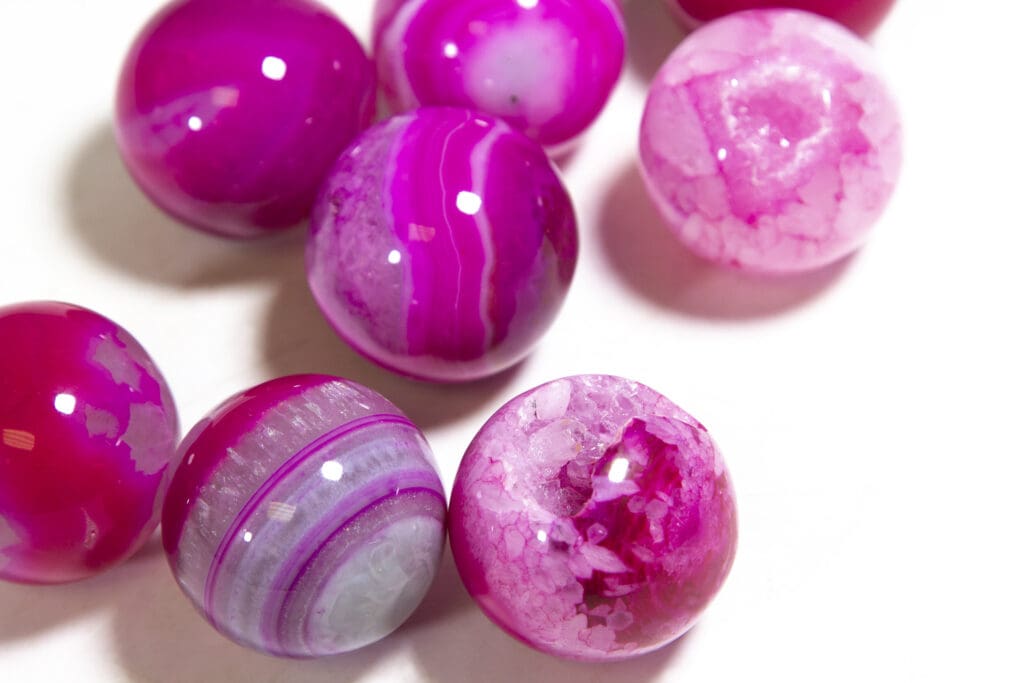 Dyed Pink Agate Sphere