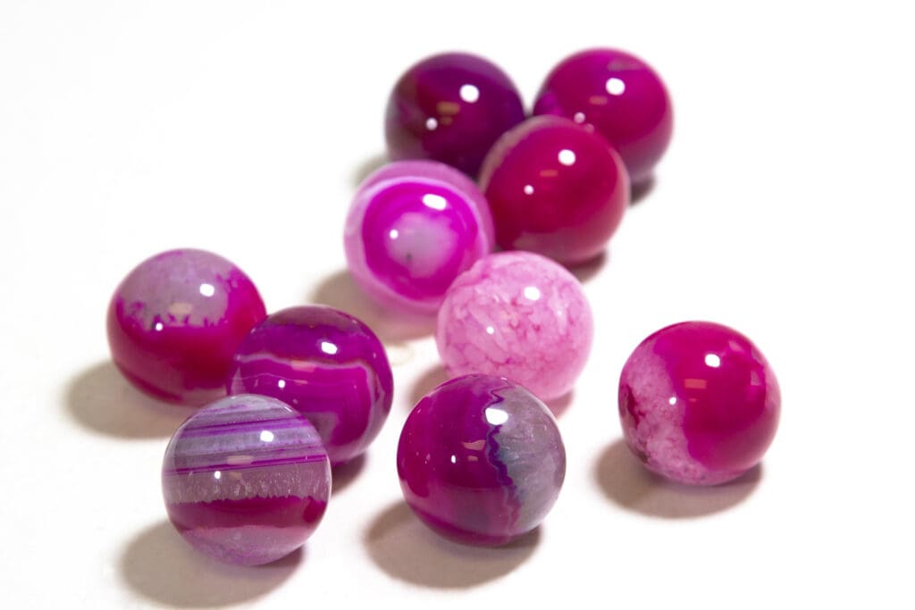 Dyed Pink Agate Sphere
