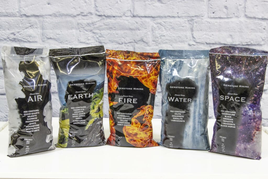 Element Series Mining Bags Fire, Earth, Water, Air, Space