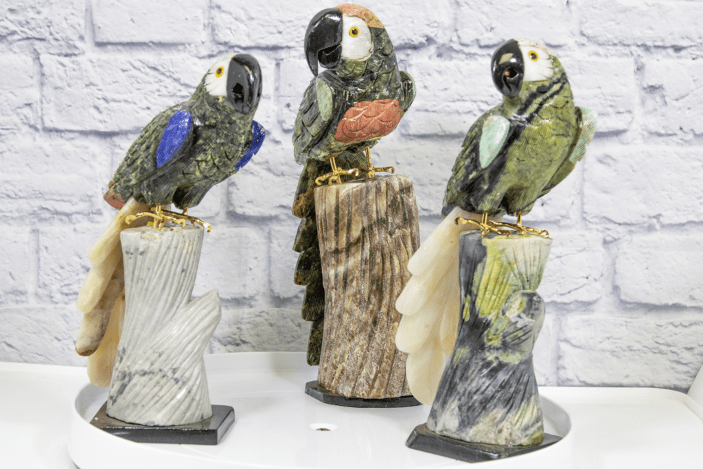 Hand Carved Tropical Parrot