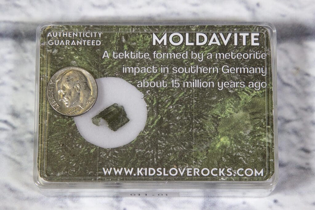 Moldavite in Protective Case .5-.6 Grams