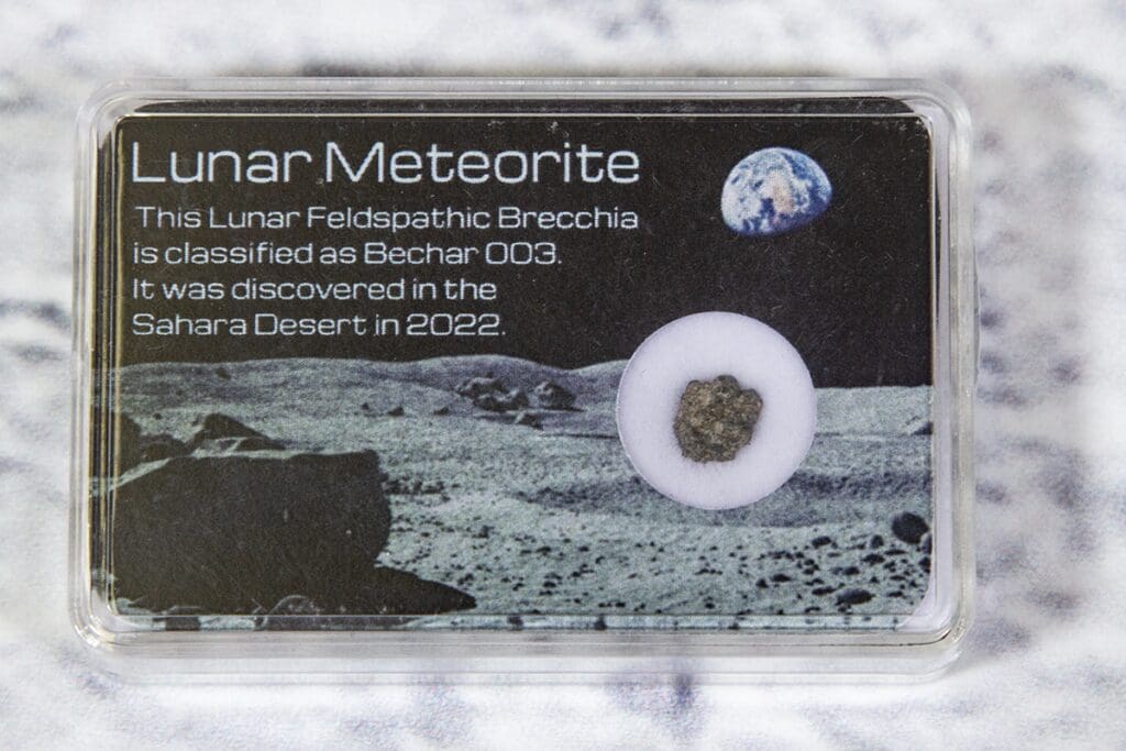 Lunar Meteorite in Protective Case