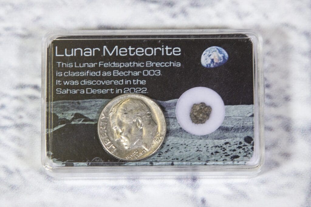 Lunar Meteorite in Protective Case